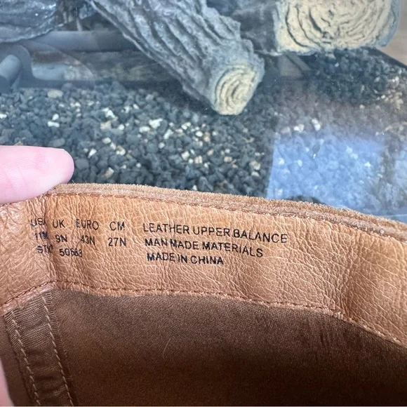 Hush Puppies Tan Heeled Suede Booties Square Toe Fall Western Boho Size 11 - Picture 7 of 8